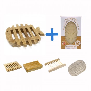 Porte savon + savon au lait d'anesse
