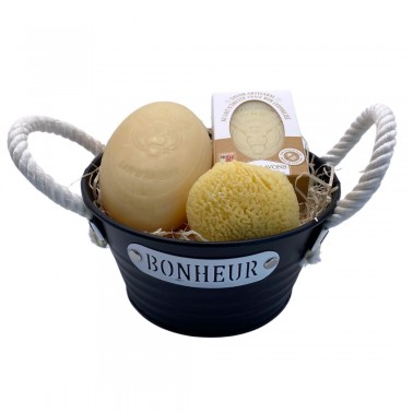 Coffret savons au lait d’ânesse et éponge naturelle