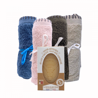 pack serviette+savon lait d anesse